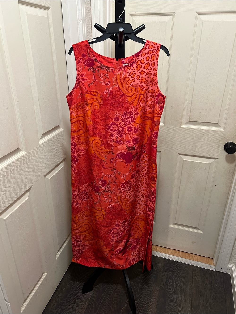 vintage 1990s/Y2K White Stag sleeveless maxi sunset palette dress .